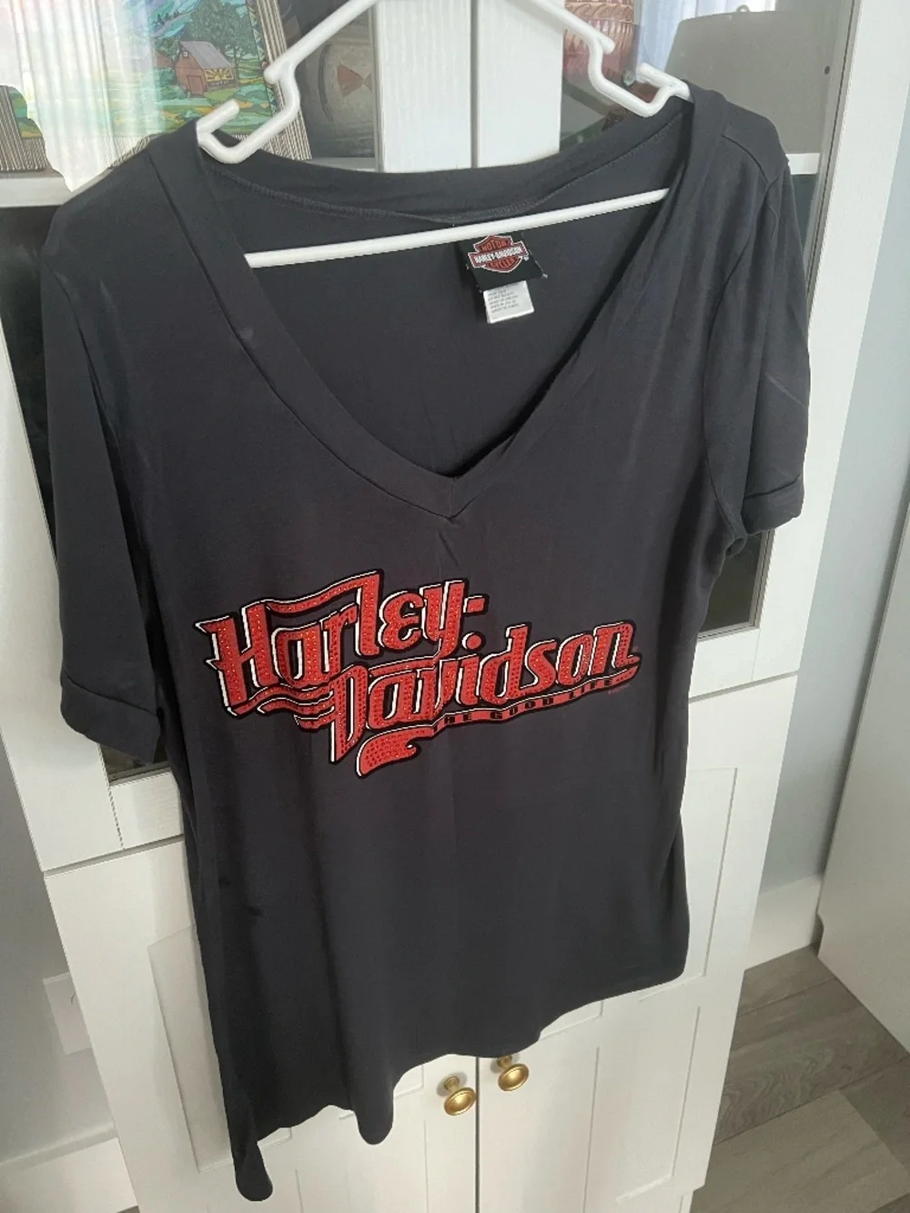 Harley Davidson's t-shirt/blouse, size L